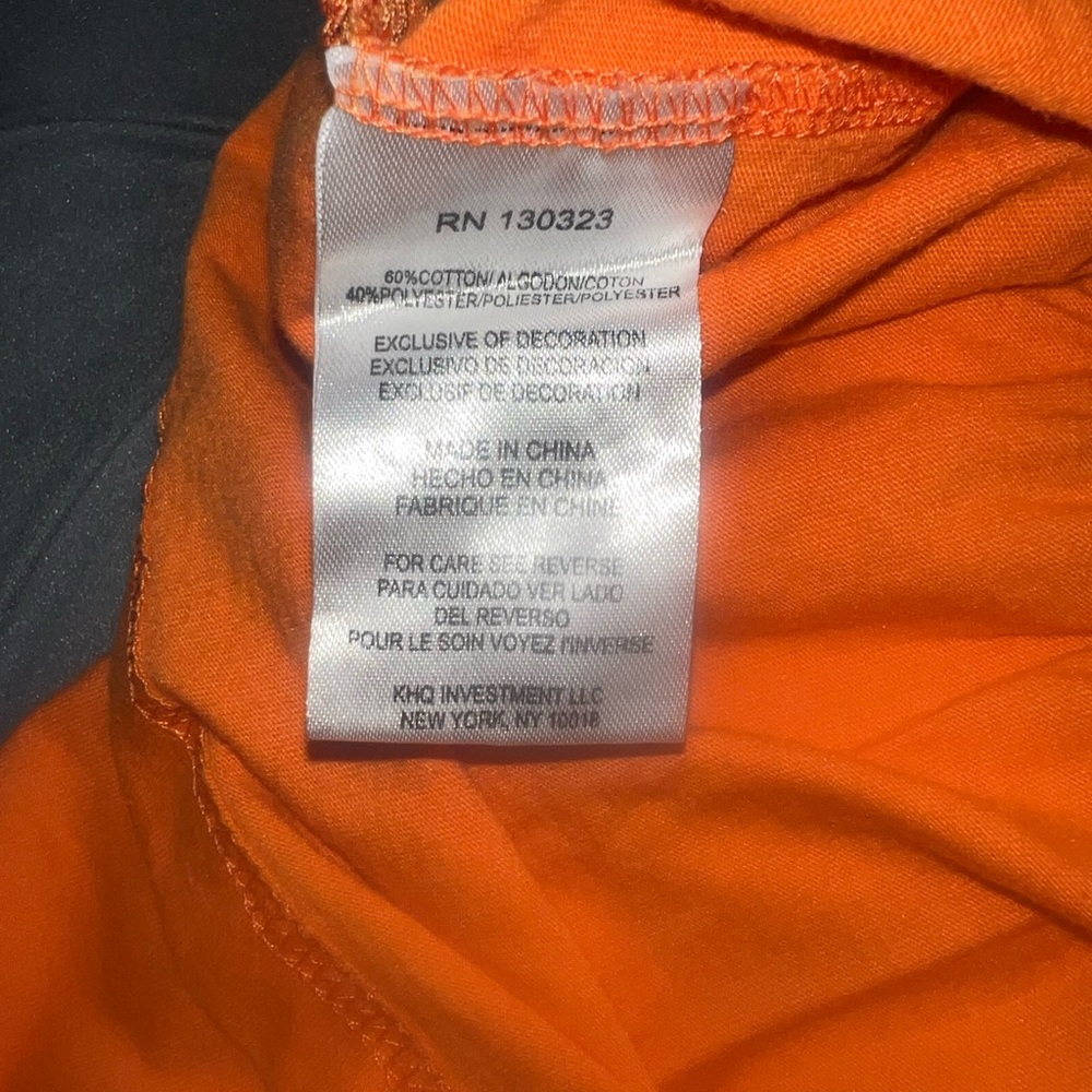 Orange women y2k Ruffle Top - Picture 6 of 8